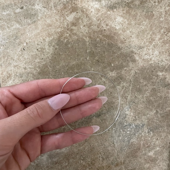 LANA Flat Magic 14K Hoop Earrings White Gold - Picture 10 of 10